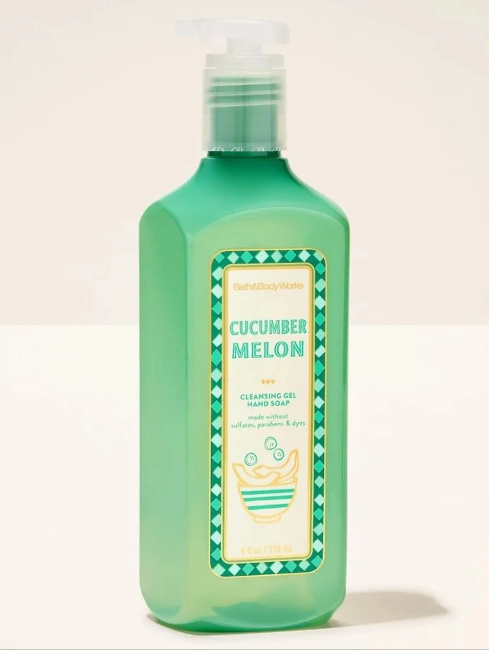 Bath & Body Works Cucumber Melon Cleansing Gel Hand Soap 8oz New RARE